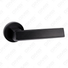 Modern Simple Solid Zinc Alloy Split Door Lock Handle on Round Rosette（Z062414）