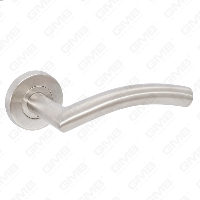 High Quality BS En1906 Grade 4 SUS304 Stainless Steel Entry Round Rose Interior Door Lever Handle (LHT006)