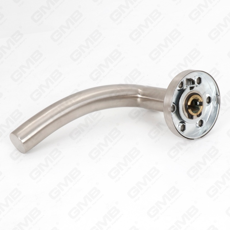 High Quality BS En1906 Grade 4 SUS304 Stainless Steel Entry Round Rose Interior Door Lever Handle (LHT005)