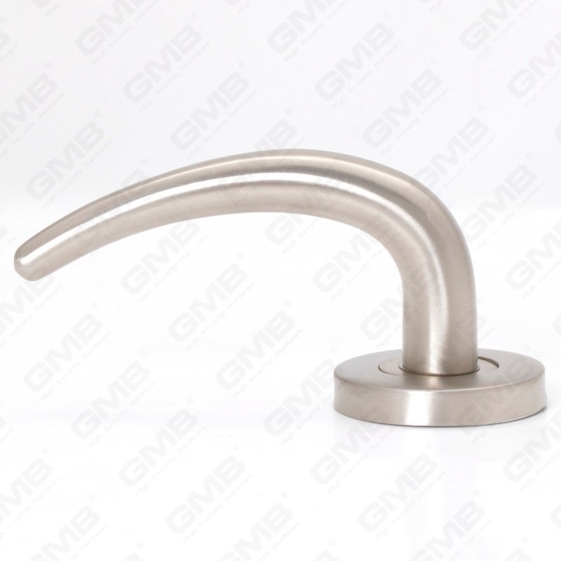 High Quality BS En1906 Grade 4 SUS304 Stainless Steel Entry Round Rose Interior Door Lever Handle (LHT009)