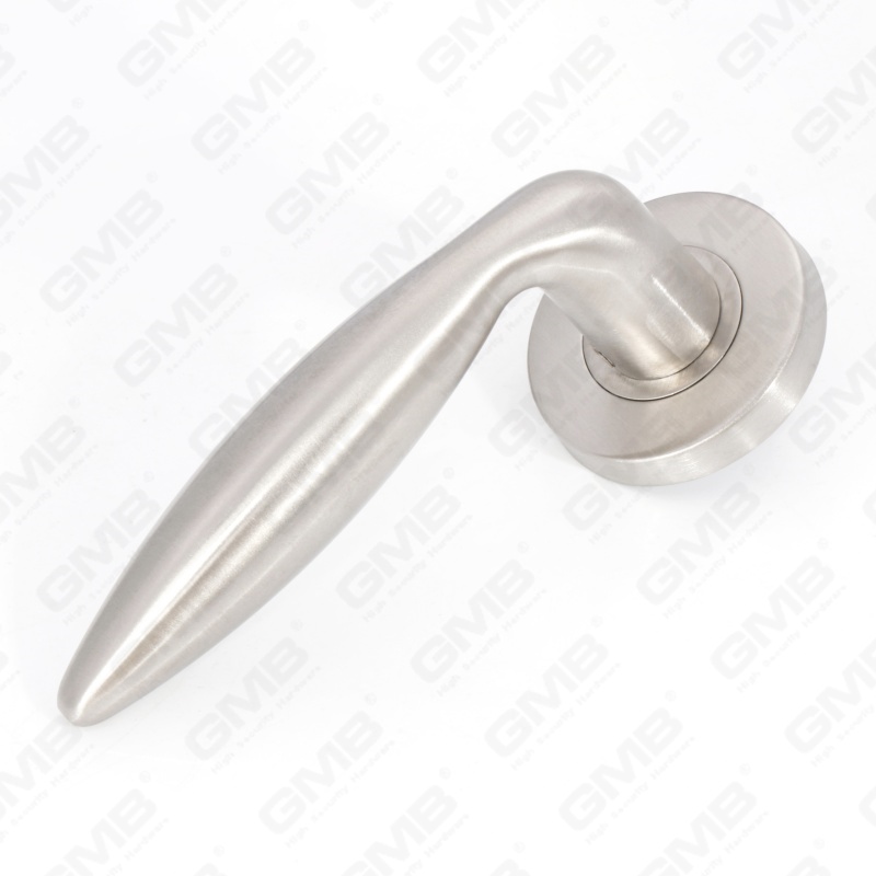 High Quality BS En1906 Grade 4 SUS304 Stainless Steel Entry Round Rose Interior Door Lever Handle (LHT031)