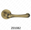Zamak Zinc Alloy Aluminum Rosette Door Handle with Round Rosette (Z01082)