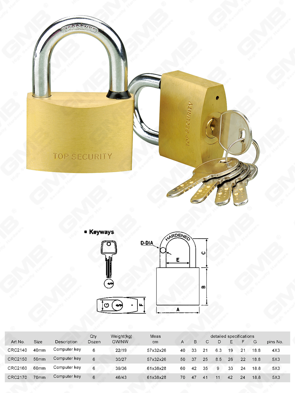 挂锁网站图1_【021】BRASS PADLOCK WITH COMPUTER KEY-50