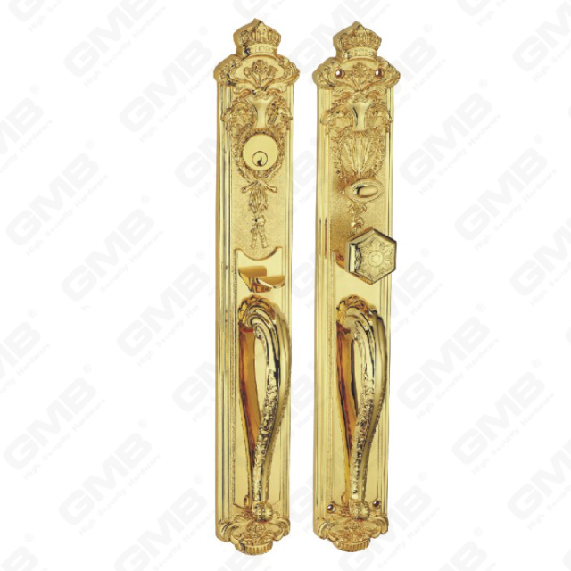 Brass Outside Villa Door Handle For Entrance Door (UT9888-GPB)