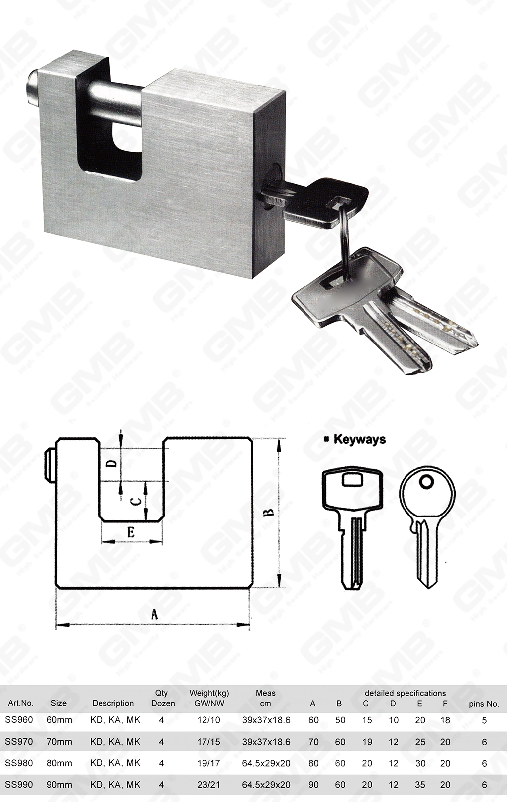 挂锁网站图3_【750】RECTANGULAR TYPE STAINLESS STEEL PADLOCK -70