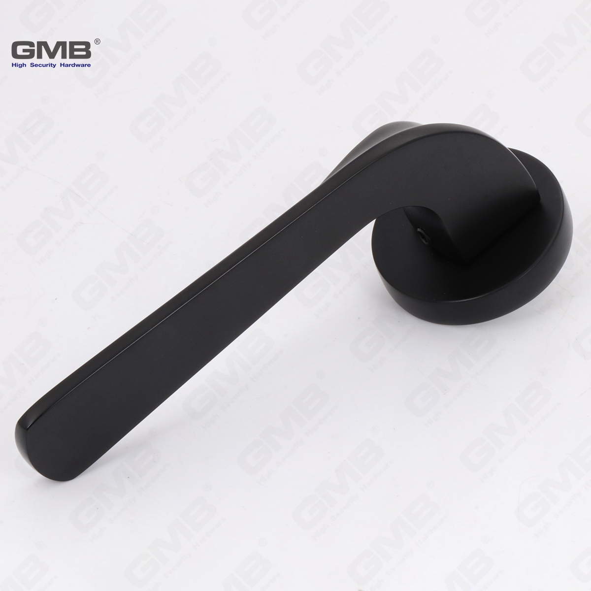 Modern Simple Solid Zinc Alloy Split Door Lock Handle on Round Rosette（Z062402）