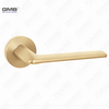 Modern Simple Solid Zinc Alloy Split Door Lock Handle on Round Rosette（Z062408）