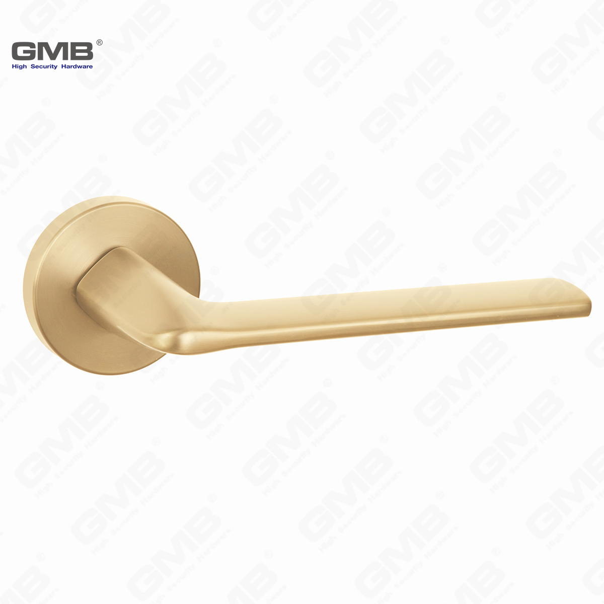 Modern Simple Solid Zinc Alloy Split Door Lock Handle on Round Rosette（Z062408）