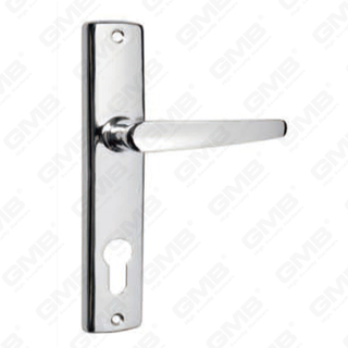 Door Handle Pull Wooden Door Hardware Handle Lock Door Handle on Plate for Mortise Lockset by Zinc Alloy or Steel Door Plate Handle (4230-1)