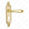 Door Handle Pull Wooden Door Hardware Handle Lock Door Handle on Plate for Mortise Lockset by Zinc Alloy or Steel Door Plate Handle (CM593-C42-KG)