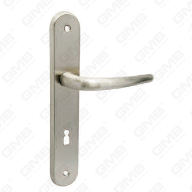 Door Handle Pull Wooden Door Hardware Handle Lock Door Handle on Plate for Mortise Lockset by Zinc Alloy or Steel Door Plate Handle (215030)