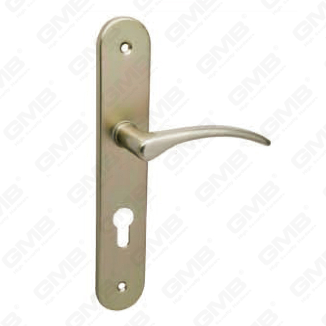 Door Handle Pull Wooden Door Hardware Handle Lock Door Handle on Plate for Mortise Lockset by Zinc Alloy or Steel Door Plate Handle (8809)