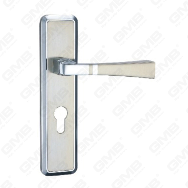 Door Handle Pull Wooden Door Hardware Handle Lock Door Handle on Plate for Mortise Lockset by Zinc Alloy or Steel Door Plate Handle (TM401072-KC)