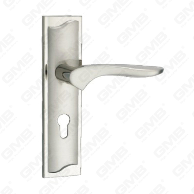 Door Handle Pull Wooden Door Hardware Handle Lock Door Handle on Plate for Mortise Lockset by Zinc Alloy or Steel Door Plate Handle (ZM58918-K)