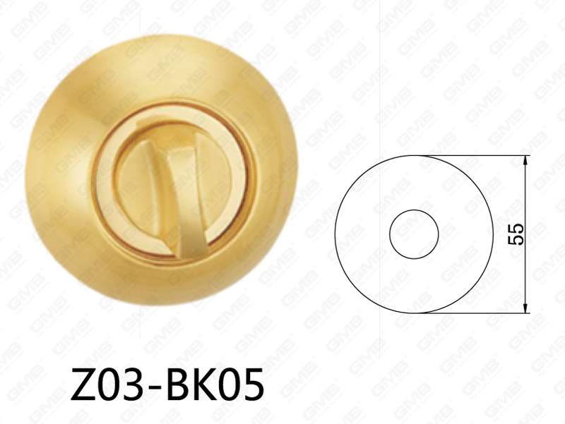 Zamak Zinc Alloy Aluminum Door Handle Round Escutcheon (Z01-BK05)