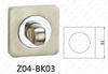 Zamak Zinc Alloy Aluminum Door Handle Square Escutcheon (Z04-BK03)