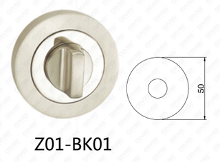Zamak Zinc Alloy Aluminum Door Handle Round Escutcheon (Z01-BK01)