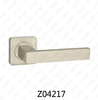 Zamak Zinc Alloy Aluminum Rosette Door Handle with Round Rosette (Z04217)