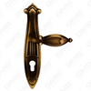 Brass Handles Wooden Door Hardware Handle Lock Door Handle on Plate for Mortise Lockset (B-RM6060-MABM)