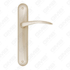 Brass Handles Wooden Door Hardware Handle Lock Door Handle on Plate for Mortise Lockset (B-PM100.92-SN)