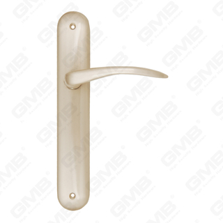 Brass Handles Wooden Door Hardware Handle Lock Door Handle on Plate for Mortise Lockset (B-PM100.92-SN)