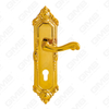 Brass Handles Wooden Door Hardware Handle Lock Door Handle on Plate for Mortise Lockset (B-PM5151-PVD)