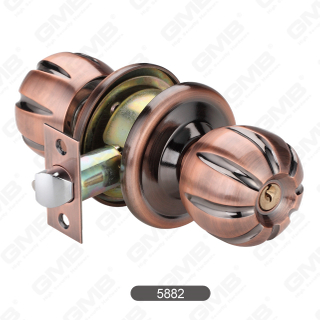 Security Keyed Ball Lock Zinc Alloy Cylindrical Knob Door Lock [5882]