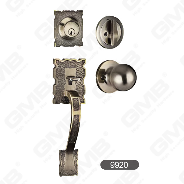 American New Design Antique Brass Finish Zinc Alloy Grip Handles Lock [9920]