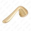 Modern Simple Solid Zinc Alloy Split Door Lock Handle on Round Rosette（Z062409）