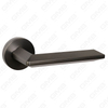 Modern Simple Solid Zinc Alloy Split Door Lock Handle on Round Rosette（Z062406）