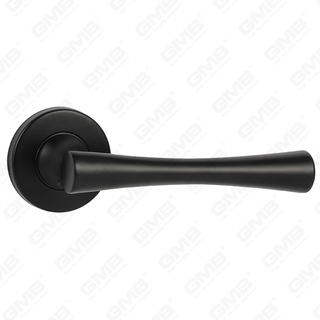High Quality Black Color Modern Style Design #304 Stainless Steel Door Handle Round Rose Lever Handle (GB03-65)
