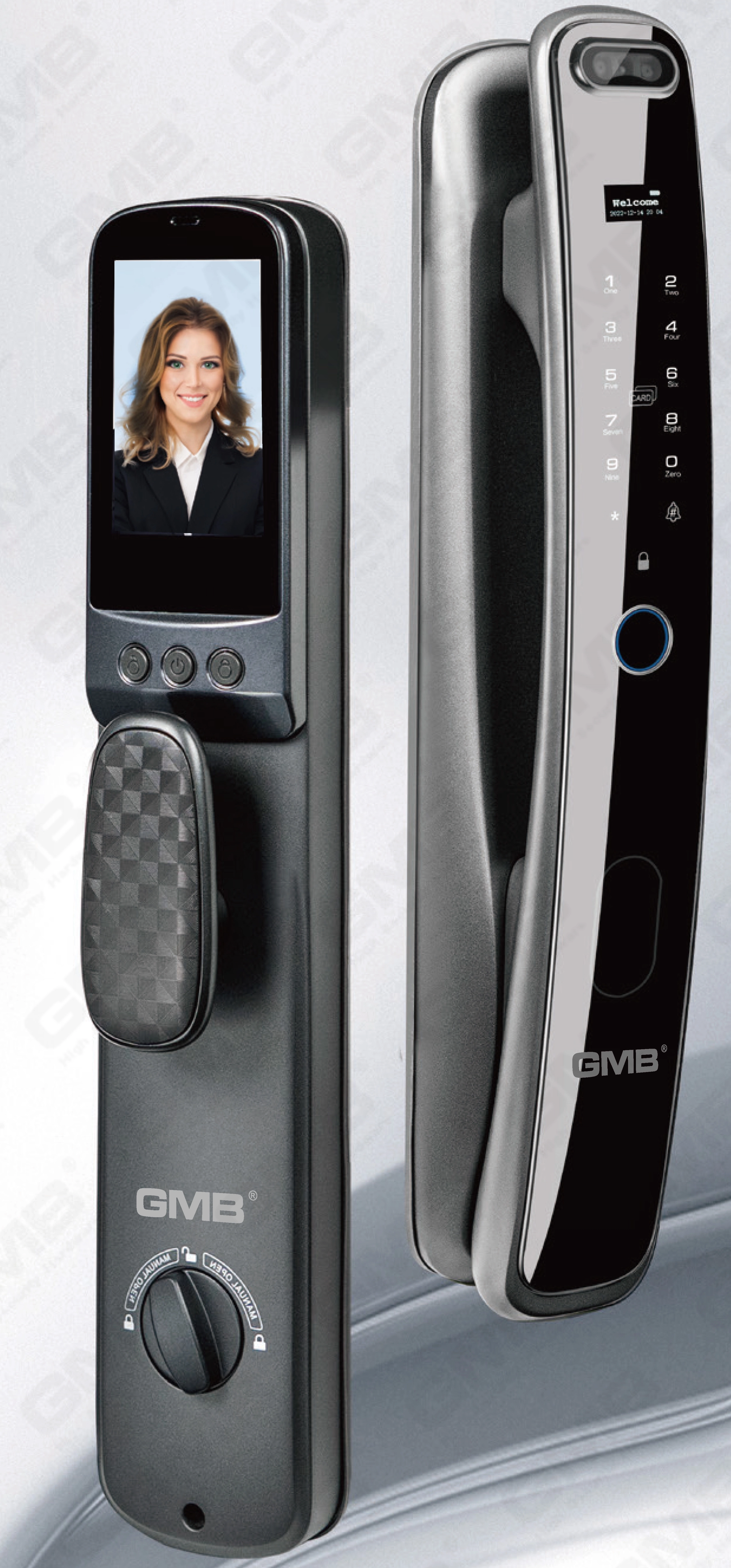 High Security Fingerprint/RFID Card/WiFi/Tuya/TT APP/ with Camera Intelligent Anti-Peep Digital Smart Door Lock (824)