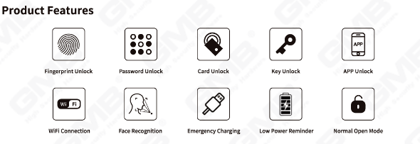 High Security Fingerprint/RFID Card/WiFi/Tuya/Tt APP/ with Camera Intelligent Anti-Peep Digital Smart Door Lock (830)