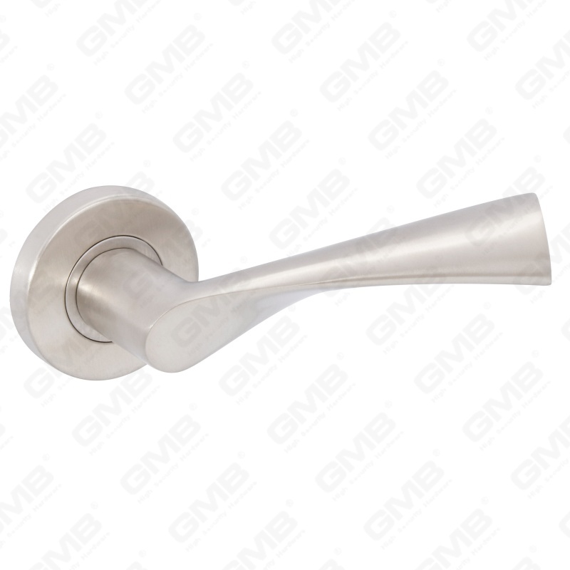 High Quality BS En1906 Grade 4 SUS304 Stainless Steel Entry Round Rose Interior Door Lever Handle (LHT001)