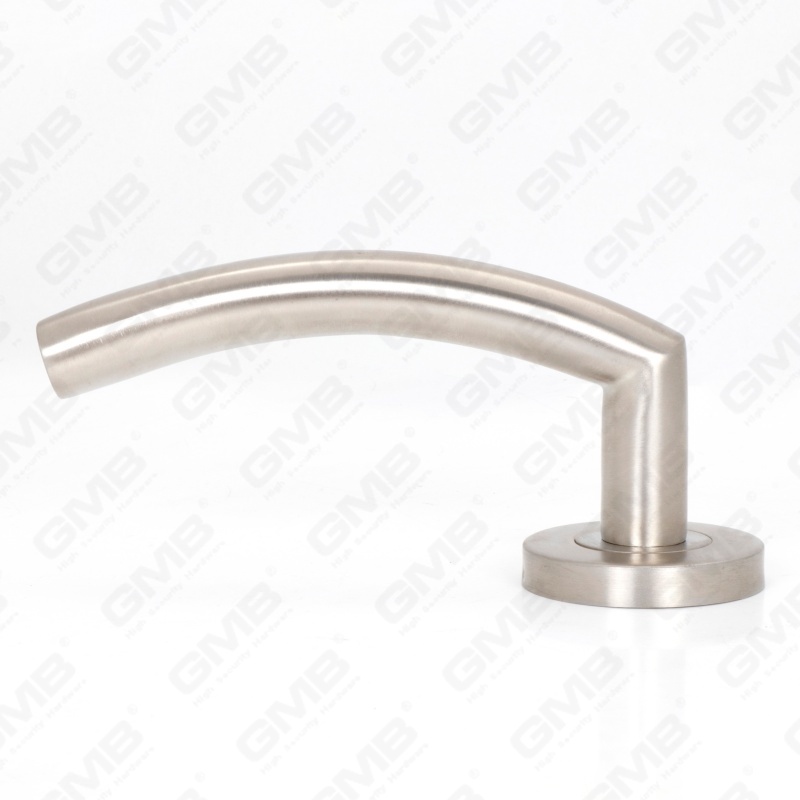 High Quality BS En1906 Grade 4 SUS304 Stainless Steel Entry Round Rose Interior Door Lever Handle (LHT008)