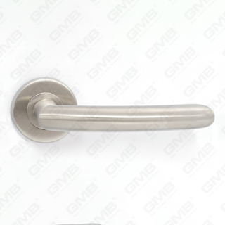 High Quality BS En1906 Grade 4 SUS304 Stainless Steel Entry Round Rose Interior Door Lever Handle (LHT033)