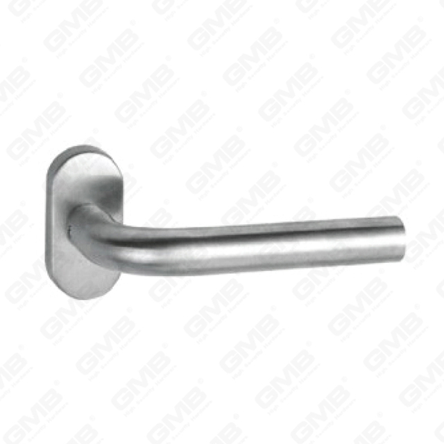High Quality #304 Stainless Steel Door Handle Round Rose Lever Handle (SH96-SY01-SS)