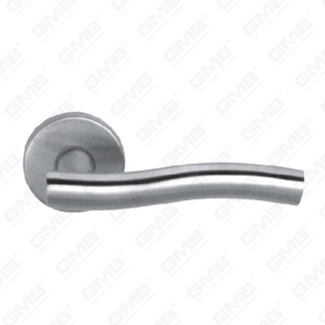 High Quality #304 Stainless Steel Door Handle Round Rose Lever Handle (SH99-SY20-SS)