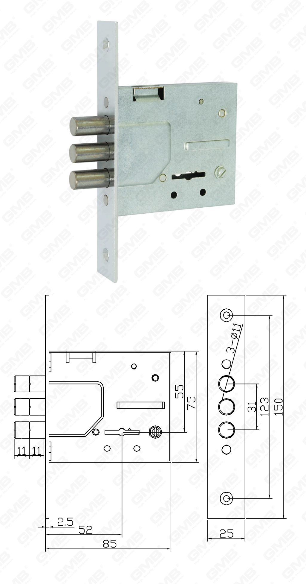 01 High Security Mortise Lock_SR500-54