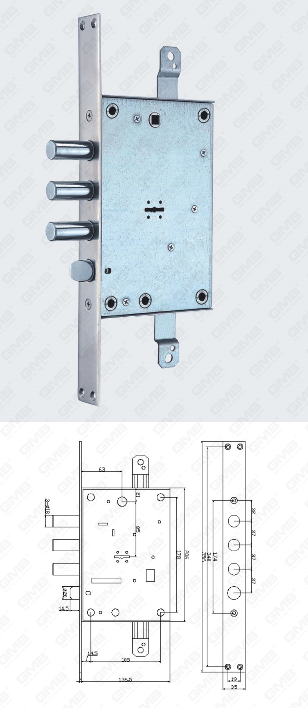 01 High Security Mortise Lock_203-20