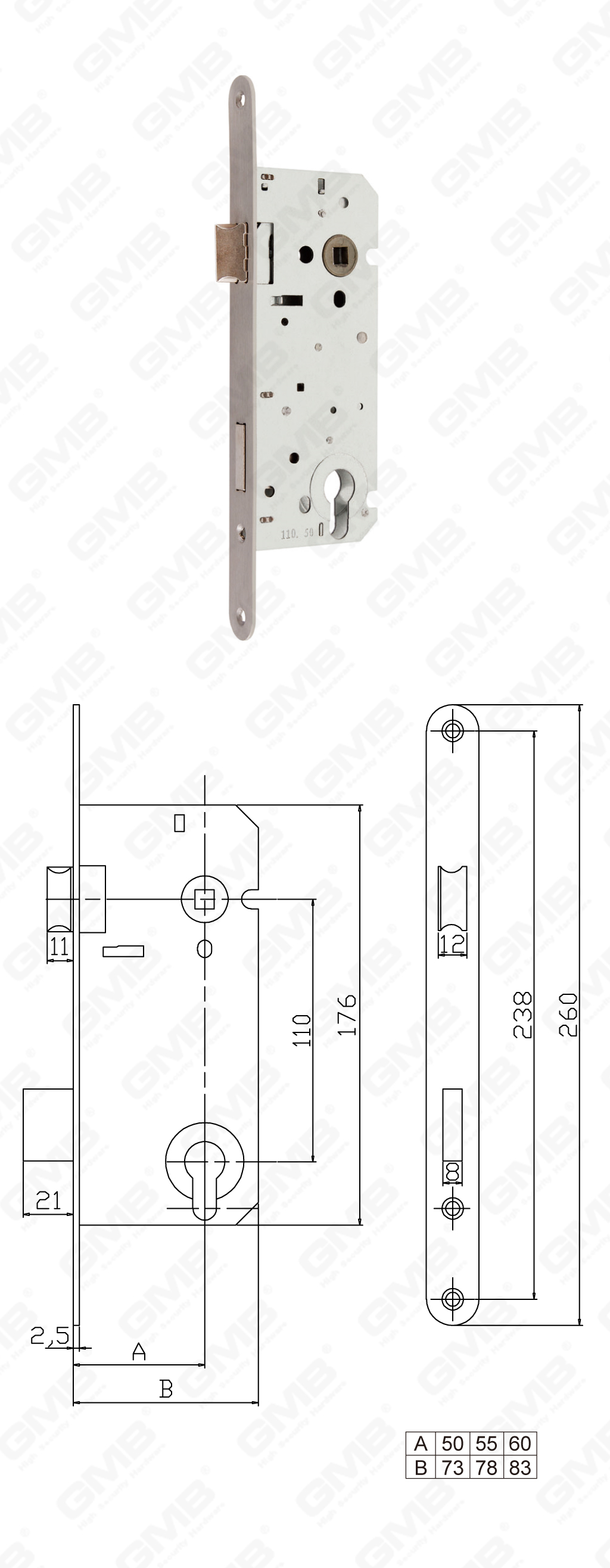 02 Mortise Lock第二部分_PZ110.50R-55R-60R-104