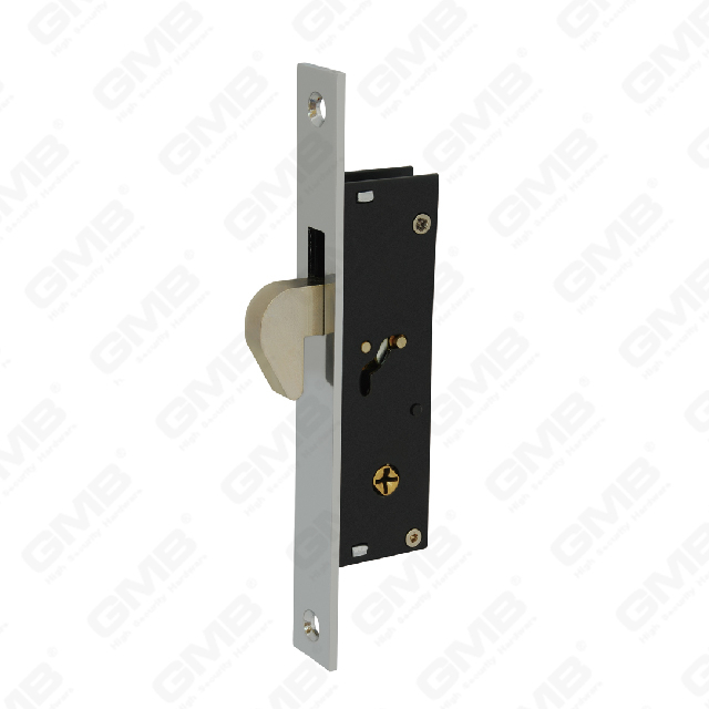 High Security Aluminum Door Lock Narrow Lock cross key hole Lock Body hook lock for sliding door (1684CH)