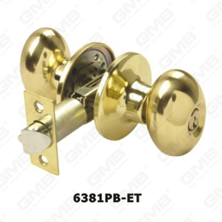 ANSI Standard Tubular Knob Lock Series Square Drive Spindle Key Tubular Knob Lock (6381PB-ET)