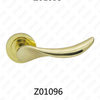 Zamak Zinc Alloy Aluminum Rosette Door Handle with Round Rosette (Z01096)