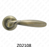 Zamak Zinc Alloy Aluminum Rosette Door Handle with Round Rosette (Z02108)