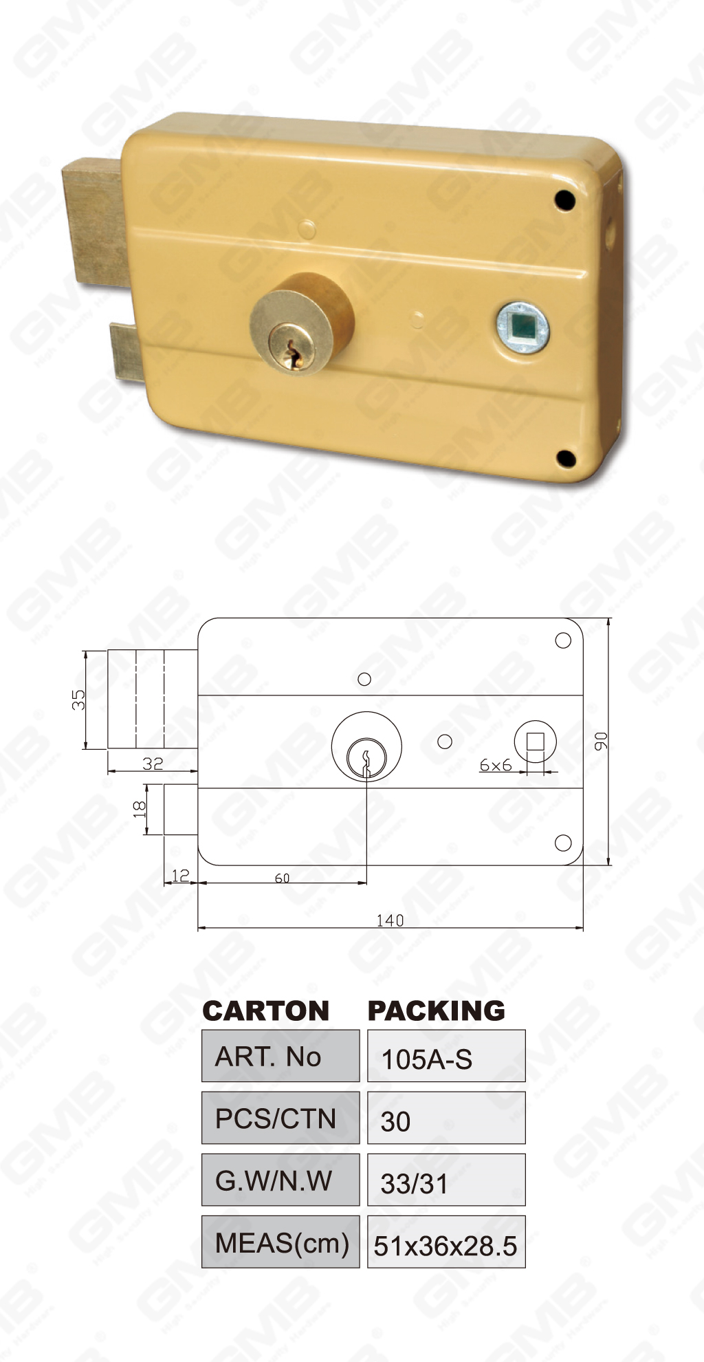 05 Rim Lock_105A-S-42