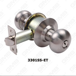 Cylinder knob removable for rekeying or replacement Special Design ANSI Standard Cylindrical Knob Lock Series (3301SS-ET)