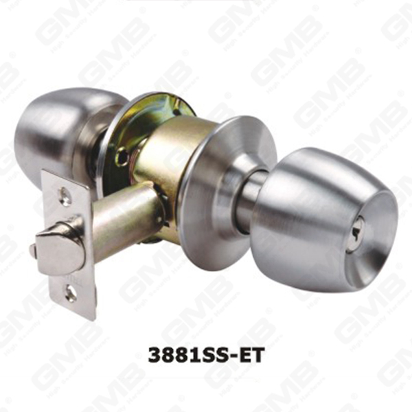 Meets with ANSI A156.2 Grade 3 Cylindrical Knob Tubular Lock (3881SS-ET)