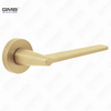 Modern Simple Solid Zinc Alloy Split Door Lock Handle on Round Rosette（Z062403）