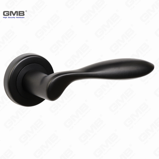 Modern Simple Solid Zinc Alloy Split Door Lock Handle on Round Rosette（Z062420）